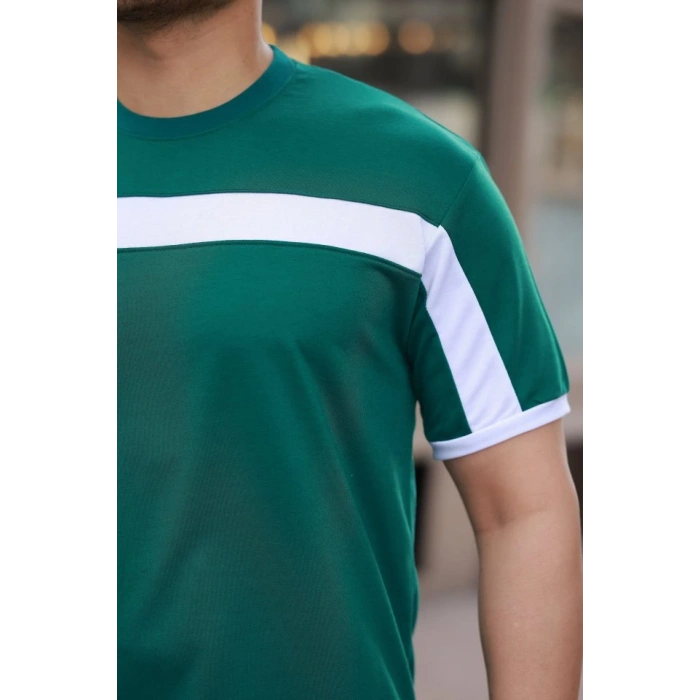MARSiLYAN- Erkek şerit Detaylı Kısa Kollu T-shirt