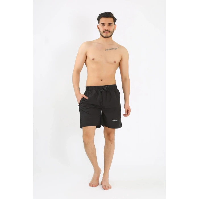 MARSiLYAN- Erkek Siyah Deniz Şortu