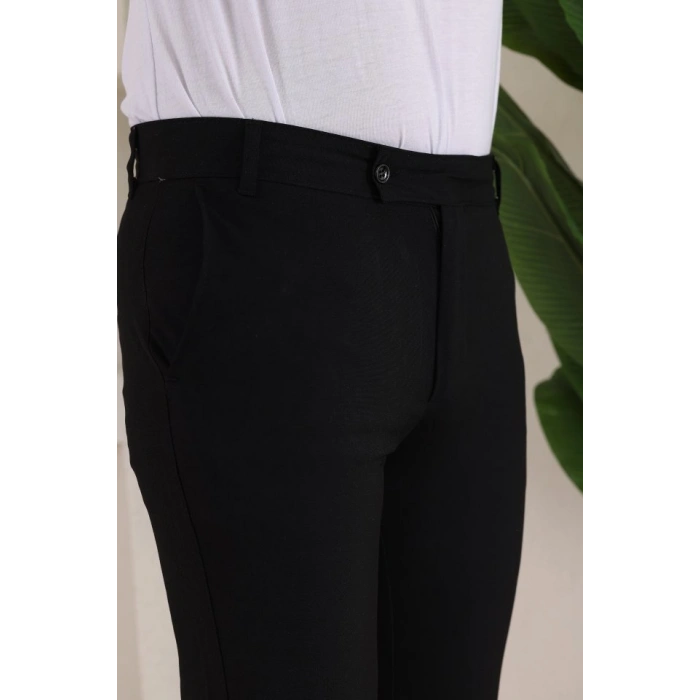 MARSiLYAN- Erkek Slim Fit Likralı Bilek Boy Dilli Kumaş Pantolon