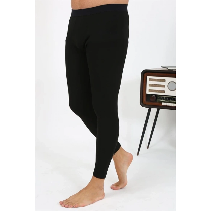 MARSiLYAN- Erkek Termal Tayt Kışlık Tek Alt İçlik Siyah