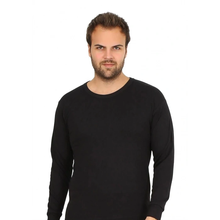 MARSiLYAN- Erkek Termal Üst Kışlık İçlik Siyah