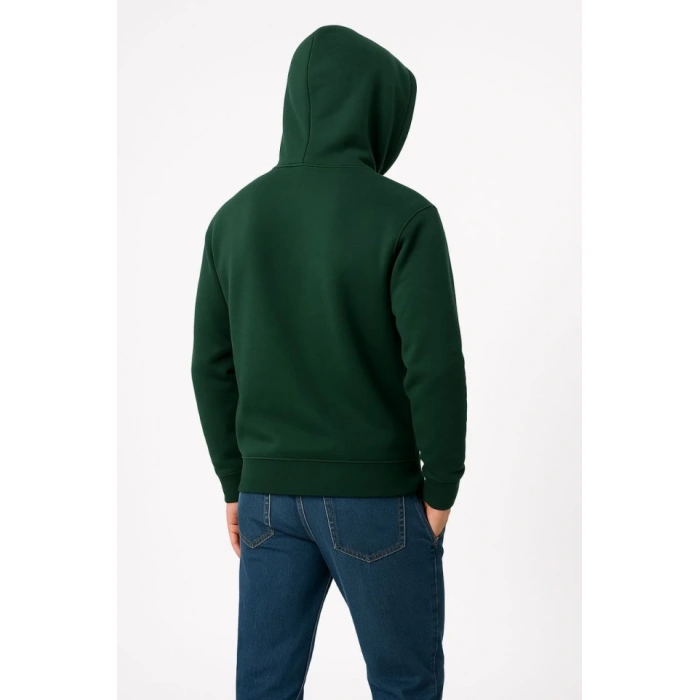 MARSiLYAN- Erkek Üç İplik Kapüşonlu Kanguru Cepli SweatShirt Hoodie - Haki