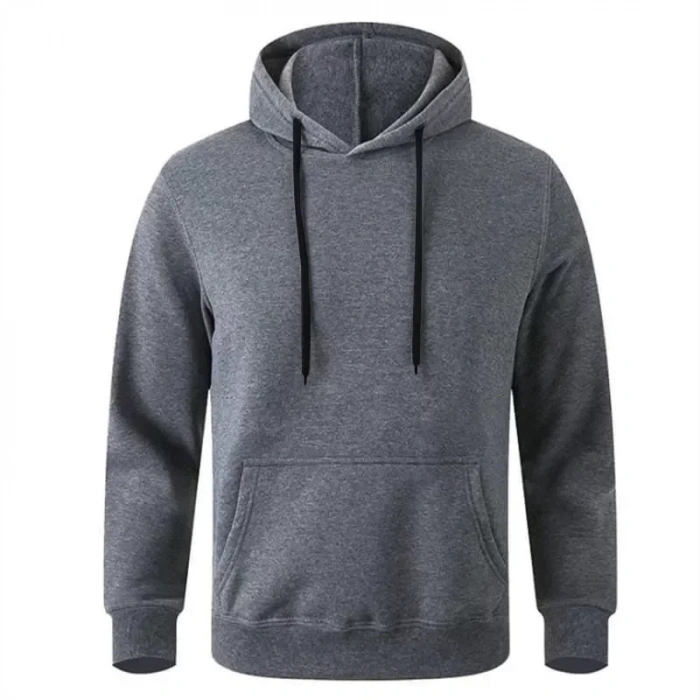 MARSiLYAN- Erkek Uzun Kol Kapşonlu Basic Sweatshirt Hoodie - Füme