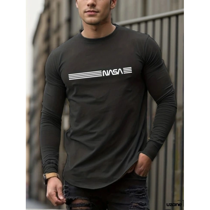 MARSiLYAN- Erkek Uzun Kollu Bisiklet Yaka Viskon Sweat