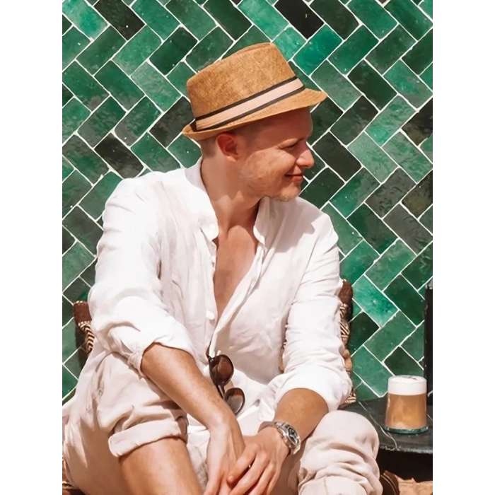 MARSiLYAN- Erkek Uzun Kollu Hakim Yaka Düğmeli Erkek Müslim Gömlek