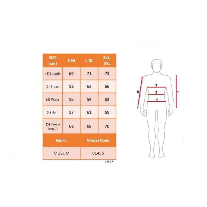 MARSiLYAN- Erkek Uzun Kollu Hakim Yaka Düğmeli Erkek Müslim Gömlek