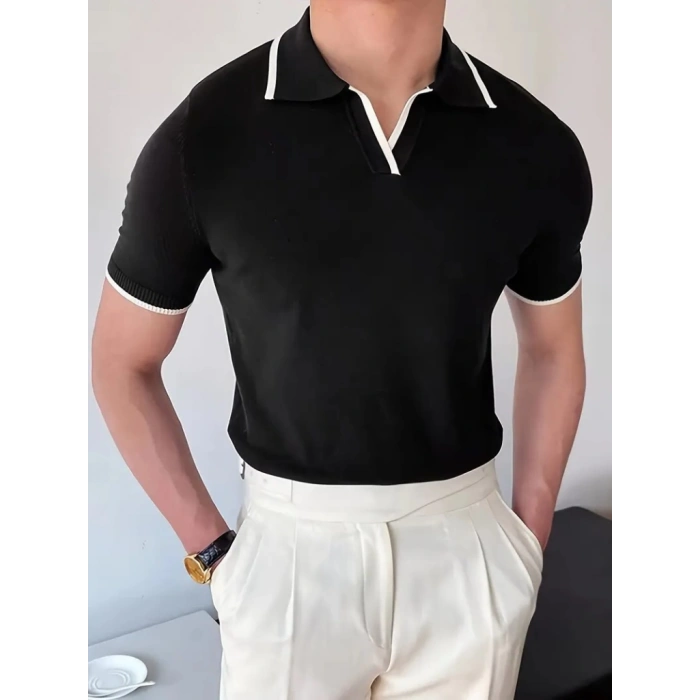 MARSiLYAN- Erkek Uzun Kollu Yakalı Triko Bluz