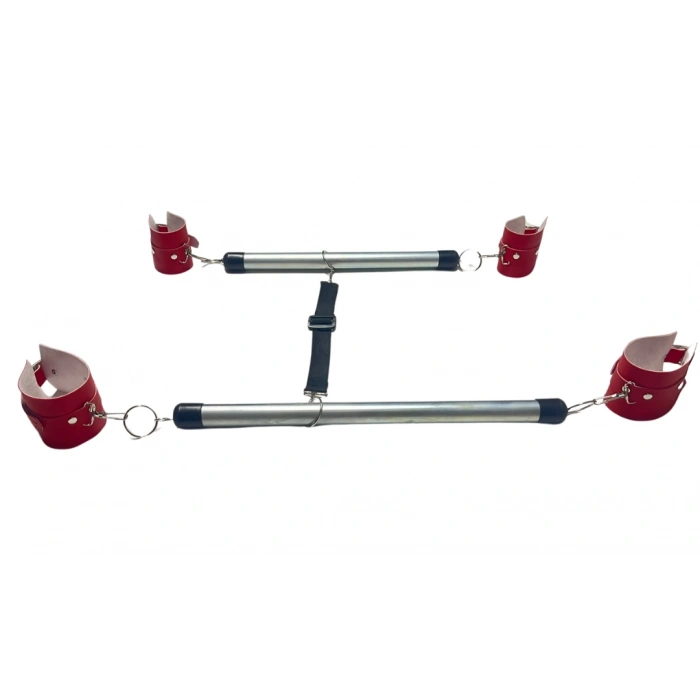 MARSiLYAN-  Fantezi Kırmızı Deri Seksi Borulu Yatak Kelepçesi TG275385