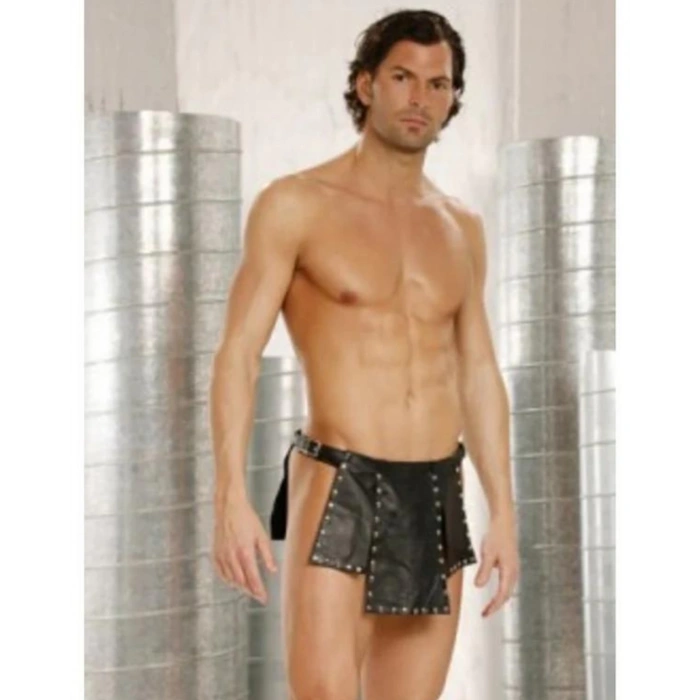 MARSiLYAN-  Fantezi Seksi Deri Erkek Gladyatör Kostümü TG275374