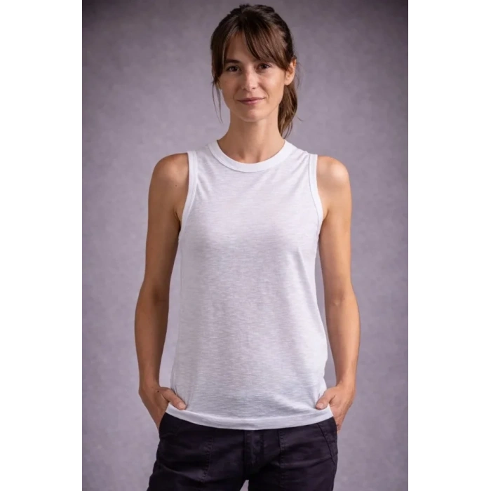 MARSiLYAN- Flamlı Kumaş Sıfır Kolsuz Atlet  Basic Spor Üst, Günlük Ve Fitness Kullanımına Uygun - Beyaz