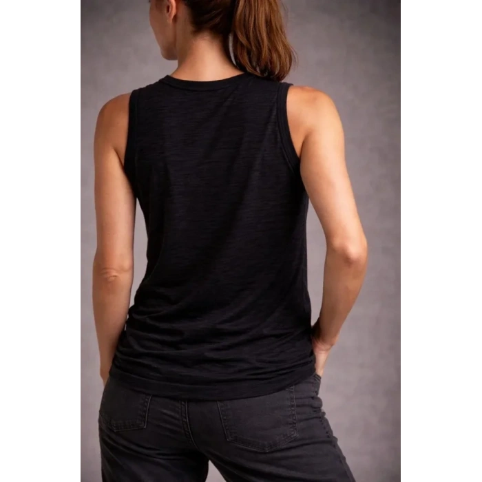 MARSiLYAN- Flamlı Kumaş Sıfır Kolsuz Atlet Basic Spor Üst, Günlük Ve Fitness Kullanımına Uygun - Siyah