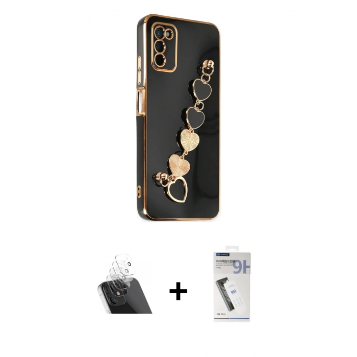 MARSİLYAN™- Galaxy A03S Kılıf Nova Işık Prime - Şeffaf Uv Polymer Nano Ekran Koruyucu + Kamera Lens Koruma Cam - SF