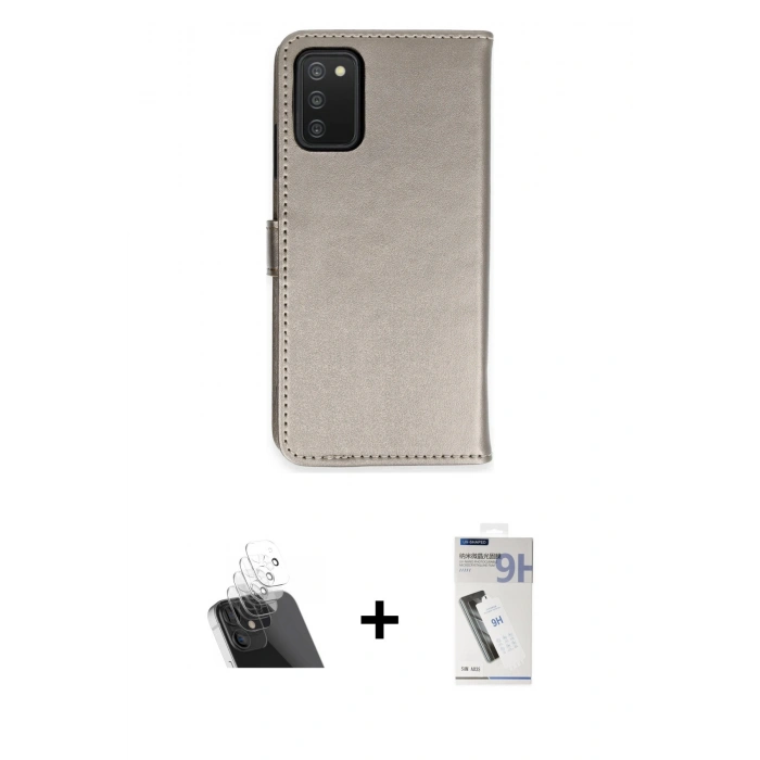 MARSİLYAN™- Galaxy A03S Kılıf Siluet Işık Serisi - Şeffaf Uv Polymer Nano Ekran Koruyucu + Kamera Lens Koruma Cam - SF