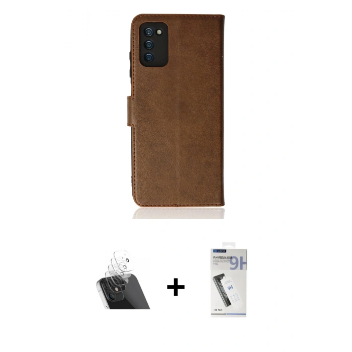 MARSİLYAN™- Galaxy A03S Kılıf Siluet Işık Serisi - Şeffaf Uv Polymer Nano Ekran Koruyucu + Kamera Lens Koruma Cam - SF