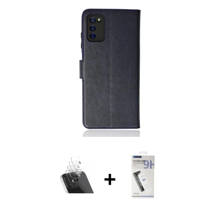 MARSİLYAN™- Galaxy A03S Kılıf Siluet Işık Serisi - Şeffaf Uv Polymer Nano Ekran Koruyucu + Kamera Lens Koruma Cam - SF