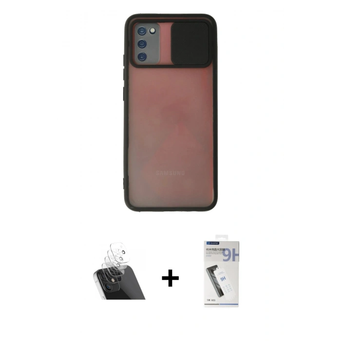 MARSİLYAN™- Galaxy A03S Kılıf Vadi Çizgi - Şeffaf Uv Polymer Nano Ekran Koruyucu + Kamera Lens Koruma Cam - SF