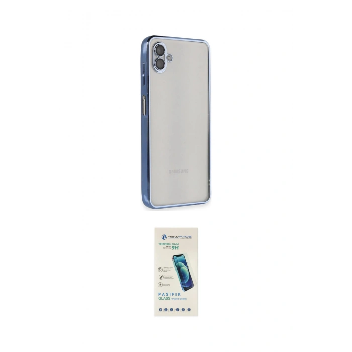 MARSİLYAN™- Galaxy A04 Kılıf Vadi Minimal - Şeffaf Pasifik Cam Ekran Koruyucu
