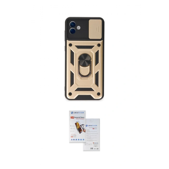 MARSİLYAN™- Galaxy A04E Kılıf Ahenk Klasik - Siyah Seramik Nano Ekran Koruyucu