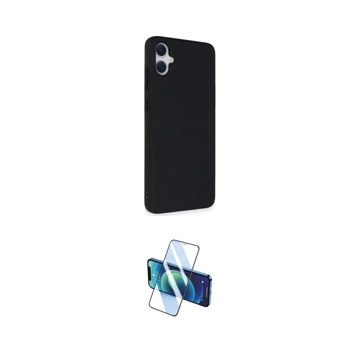 MARSİLYAN™- Galaxy A05 Kılıf Akış Asil Koleksiyonu - Siyah 3D Antistatik Seramik Nano Ekran Koruyucu