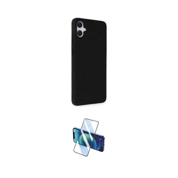 MARSİLYAN™- Galaxy A05 Kılıf Akış Asil Koleksiyonu - Siyah 3D Antistatik Seramik Nano Ekran Koruyucu