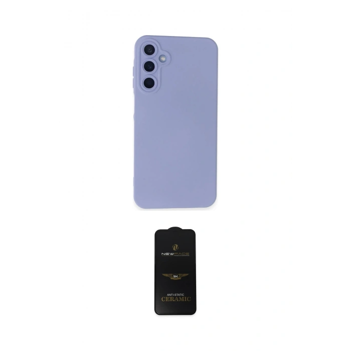 MARSİLYAN™- Galaxy A05S Kılıf Ahenk Serisi - Siyah 6D Antistatik Mat Seramik Hayalet Nano Ekran Koruyucu