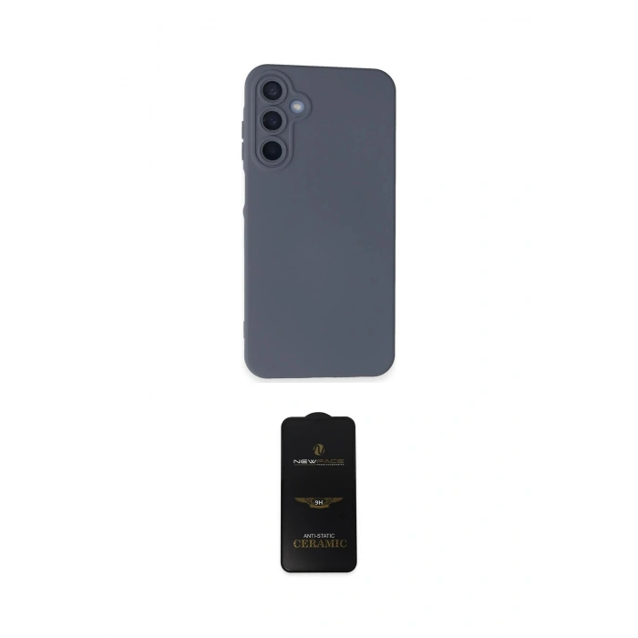 MARSİLYAN™- Galaxy A05S Kılıf Ahenk Serisi - Siyah 6D Antistatik Mat Seramik Hayalet Nano Ekran Koruyucu