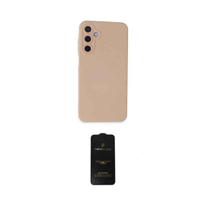 MARSİLYAN™- Galaxy A05S Kılıf Ahenk Serisi - Siyah 6D Antistatik Mat Seramik Hayalet Nano Ekran Koruyucu