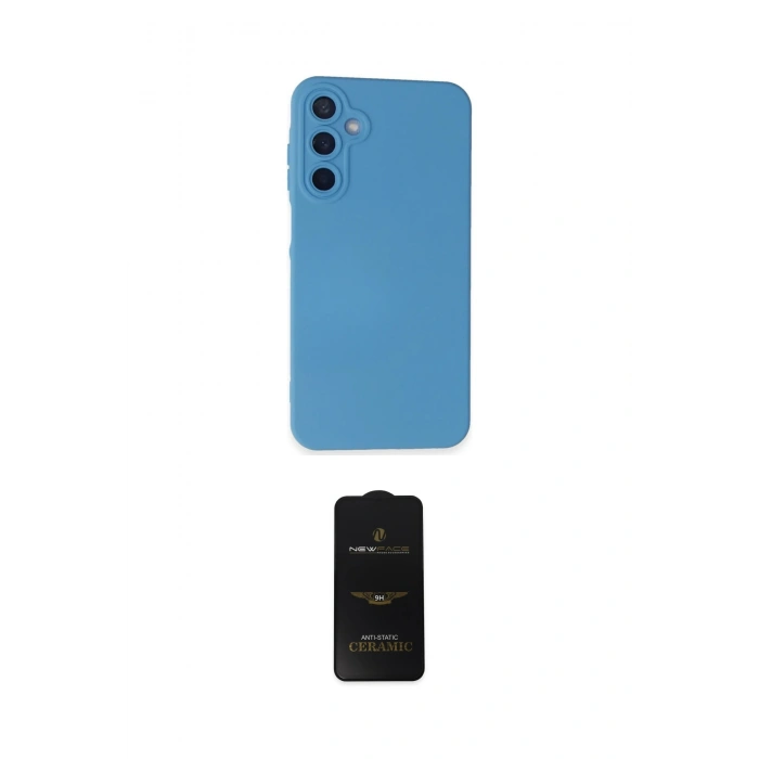 MARSİLYAN™- Galaxy A05S Kılıf Ahenk Serisi - Siyah 6D Antistatik Mat Seramik Hayalet Nano Ekran Koruyucu
