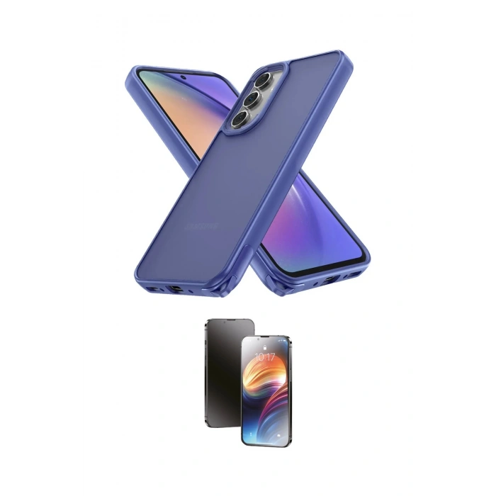 MARSİLYAN™- Galaxy A05S Kılıf Atlas Form - Siyah 3D Antistatik Mat Seramik Nano Ekran Koruyucu