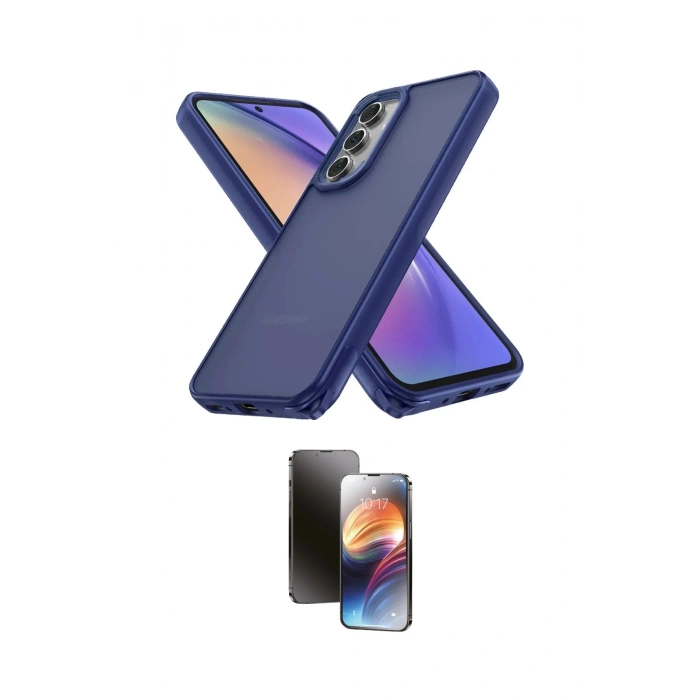 MARSİLYAN™- Galaxy A05S Kılıf Atlas Form - Siyah 3D Antistatik Mat Seramik Nano Ekran Koruyucu
