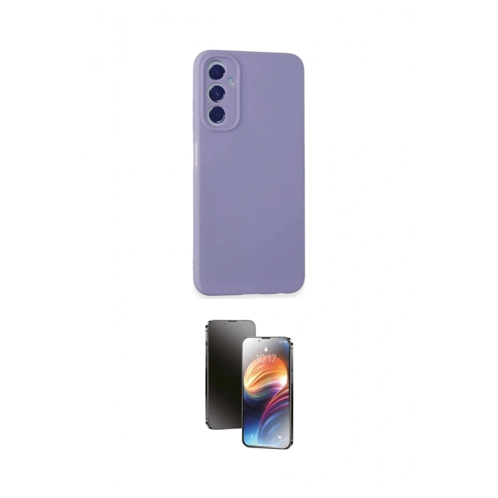 MARSİLYAN™- Galaxy A05S Kılıf Kozmos Yansıma Özel Seri - Siyah 3D Antistatik Mat Seramik Nano Ekran Koruyucu