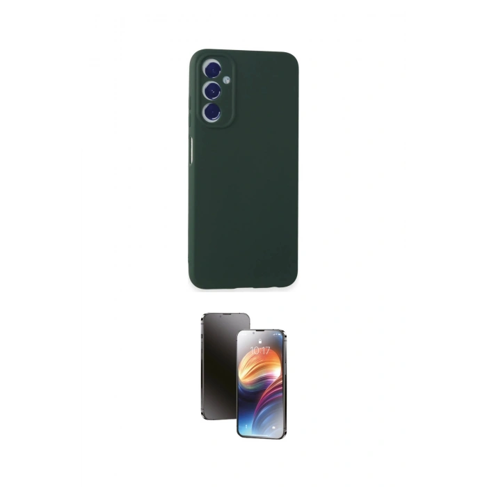MARSİLYAN™- Galaxy A05S Kılıf Kozmos Yansıma Özel Seri - Siyah 3D Antistatik Mat Seramik Nano Ekran Koruyucu