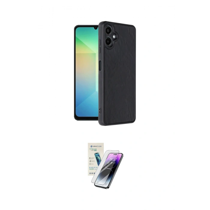 MARSİLYAN™- Galaxy A06 Kılıf Kıvılcım Işık Serisi - Şeffaf Pasifik Cam Ekran Koruyucu