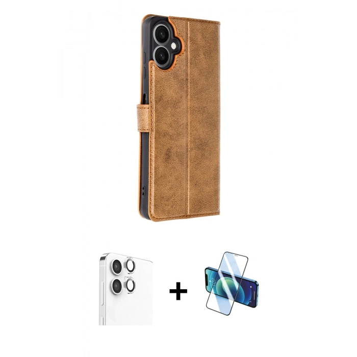 MARSİLYAN™- Galaxy A06 Kılıf Siluet Işık Serisi - Siyah 3D Antistatik Seramik Nano Ekran Koruyucu + Raze Metal Kamera Lens - GS