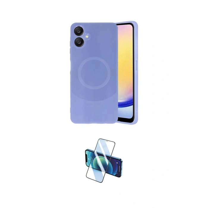 MARSİLYAN™- Galaxy A06 Kılıf Ufuk Serisi - Siyah 3D Antistatik Cam Ekran Koruyucu