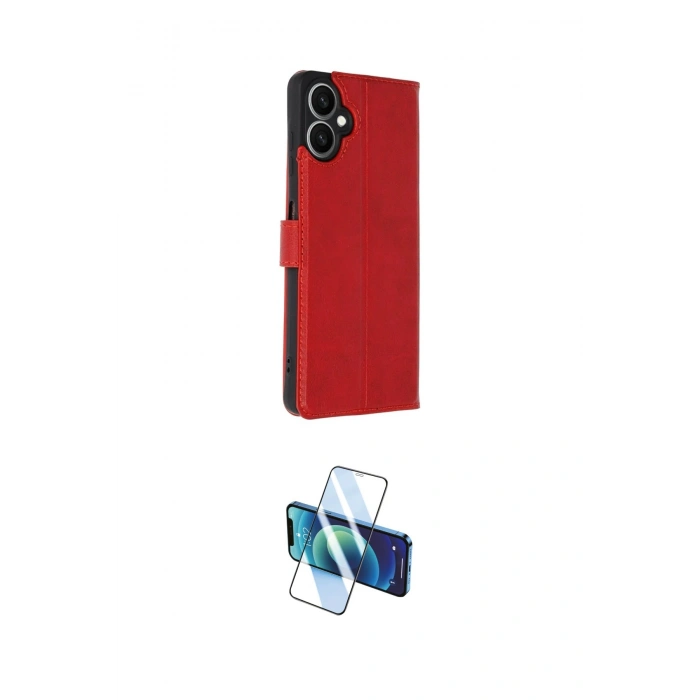 MARSİLYAN™- Galaxy A07 4G Kılıf Siluet Işık Serisi - Siyah 3D Antistatik Cam Ekran Koruyucu