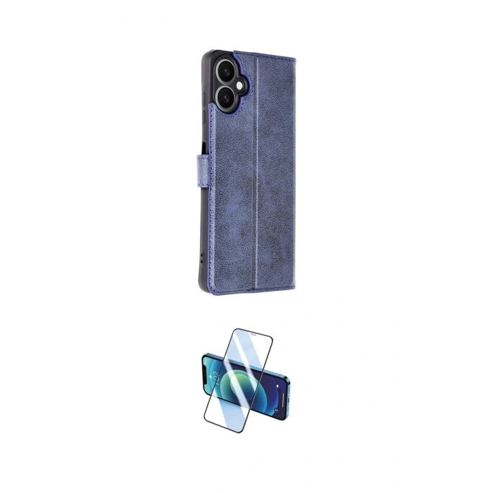 MARSİLYAN™- Galaxy A07 4G Kılıf Siluet Işık Serisi - Siyah 3D Antistatik Cam Ekran Koruyucu