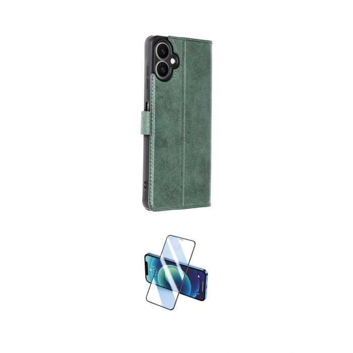 MARSİLYAN™- Galaxy A07 4G Kılıf Siluet Işık Serisi - Siyah 3D Antistatik Cam Ekran Koruyucu