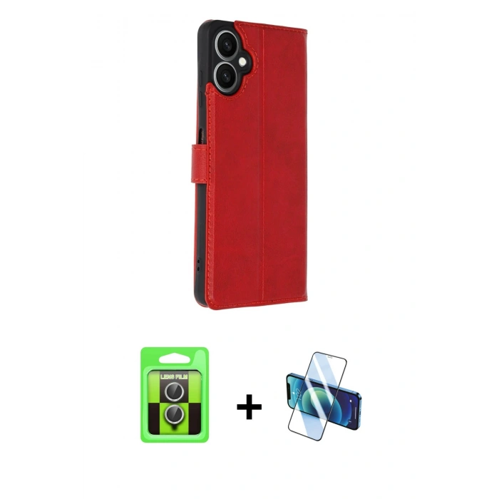 MARSİLYAN™- Galaxy A07 4G Kılıf Siluet Işık Serisi - Siyah 3D Antistatik Cam Ekran Koruyucu + Raze Metal Kamera Lens - GS