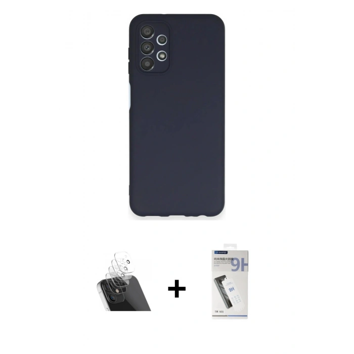 MARSİLYAN™- Galaxy A13 4G Kılıf Kozmos Yansıma Özel Seri - Şeffaf Uv Polymer Nano Ekran Koruyucu + Kamera Lens Koruma Cam - SF