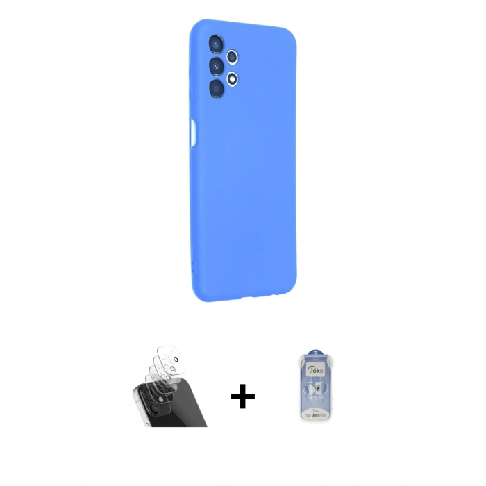 MARSİLYAN™- Galaxy A13 4G Kılıf Kozmos Yansıma Özel Seri - Siyah Joko Magic 5D Cam + Kamera Lens Koruma Cam - SF