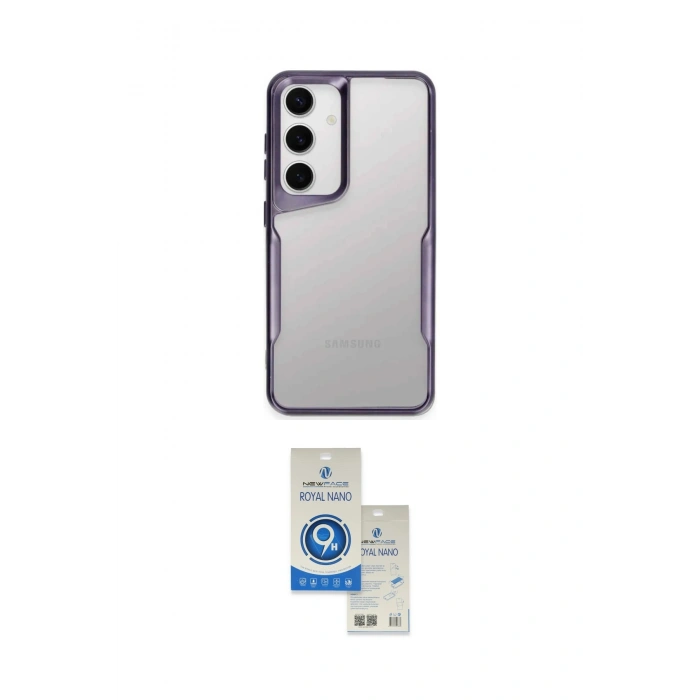 MARSİLYAN™- Galaxy A14 4G Kılıf Akış Çizgi Koleksiyonu - Şeffaf Royal Nano Ekran Koruyucu