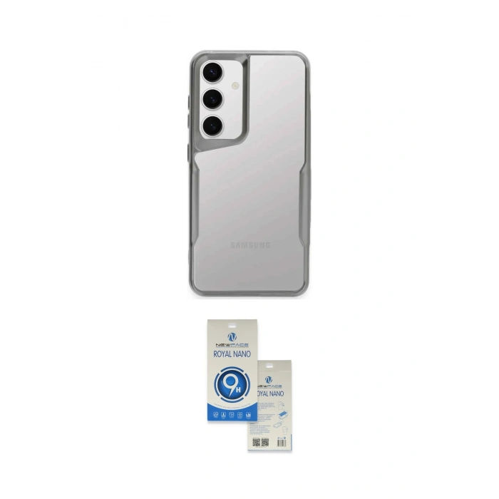 MARSİLYAN™- Galaxy A14 4G Kılıf Akış Çizgi Koleksiyonu - Şeffaf Royal Nano Ekran Koruyucu