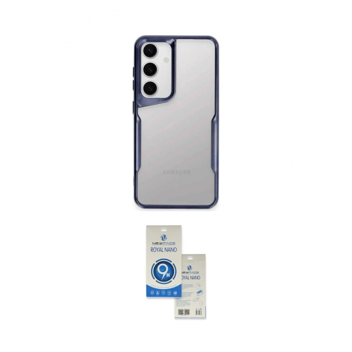 MARSİLYAN™- Galaxy A14 4G Kılıf Akış Çizgi Koleksiyonu - Şeffaf Royal Nano Ekran Koruyucu