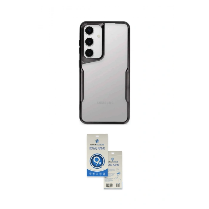 MARSİLYAN™- Galaxy A14 4G Kılıf Akış Çizgi Koleksiyonu - Şeffaf Royal Nano Ekran Koruyucu
