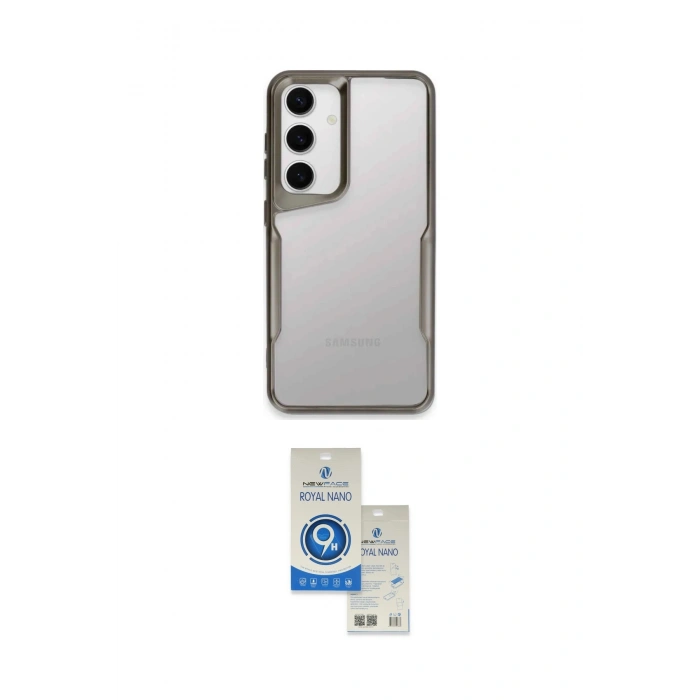 MARSİLYAN™- Galaxy A14 4G Kılıf Akış Çizgi Koleksiyonu - Şeffaf Royal Nano Ekran Koruyucu