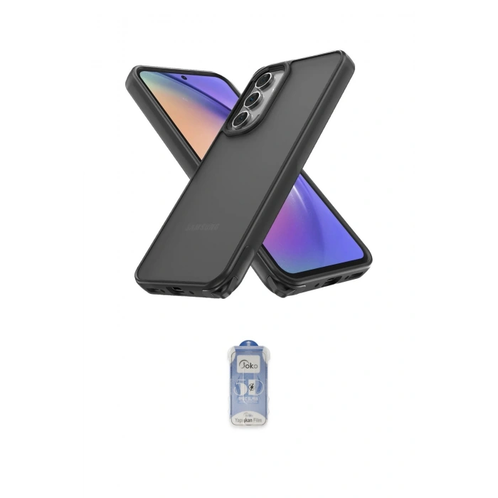 MARSİLYAN™- Galaxy A14 4G Kılıf Atlas Form - Siyah Joko Magic 5D Cam