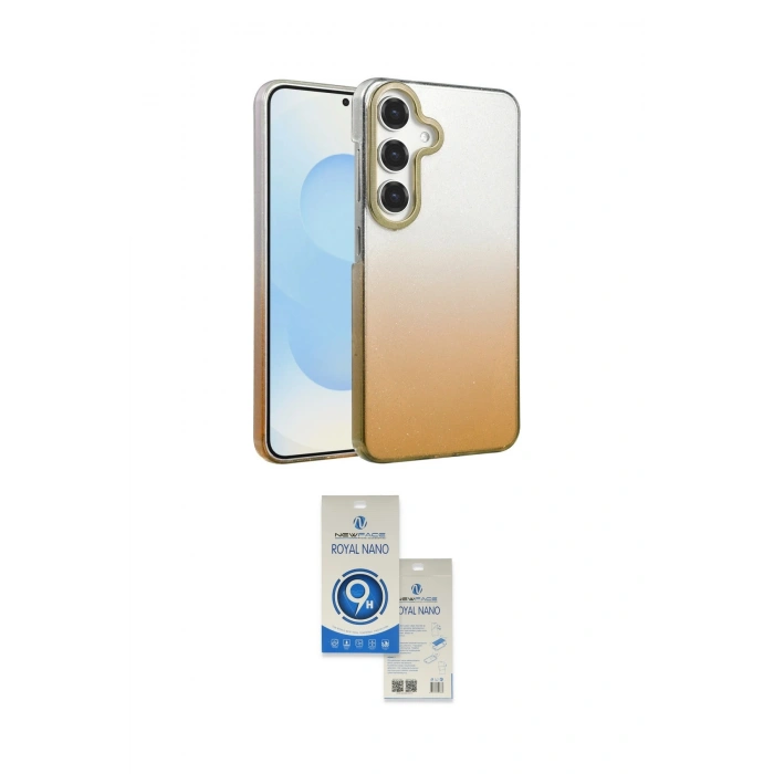 MARSİLYAN™- Galaxy A14 4G Kılıf Kıvılcım Minimal Özel Seri - Şeffaf Royal Nano Ekran Koruyucu