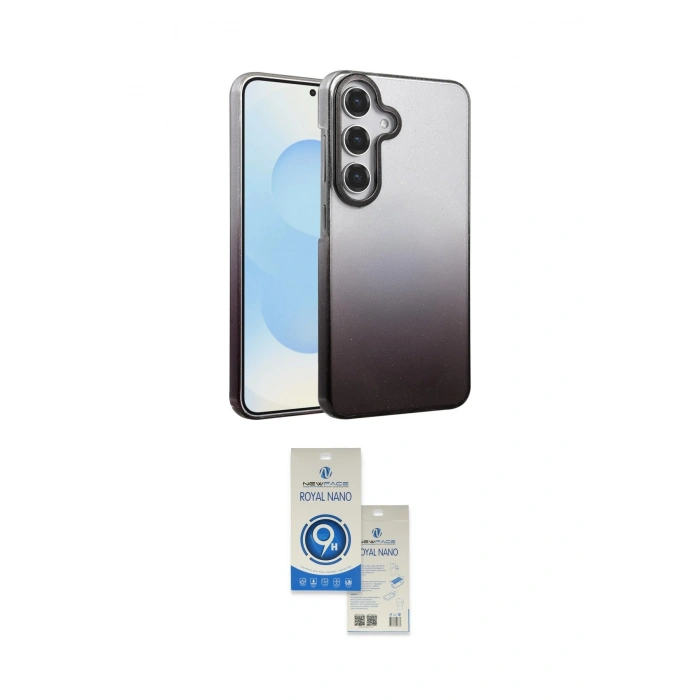 MARSİLYAN™- Galaxy A14 4G Kılıf Kıvılcım Minimal Özel Seri - Şeffaf Royal Nano Ekran Koruyucu