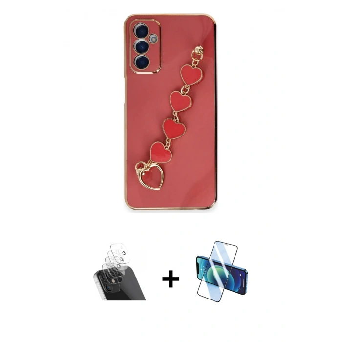 MARSİLYAN™- Galaxy A14 4G Kılıf Nova Işık Prime - Siyah 3D Antistatik Seramik Nano Ekran Koruyucu + Kamera Lens Koruma Cam - SF